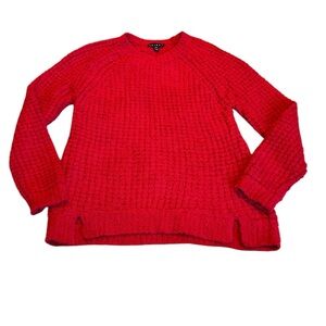 TRIBAL fuzzy red sweater